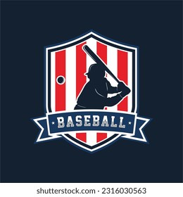Modern professional baseball template logo design for baseball club