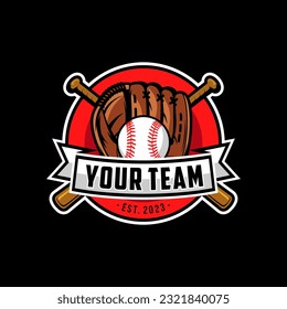 Modern professional baseball template logo design for baseball club