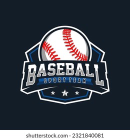 Modern professional baseball template logo design for baseball club