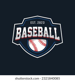 Modern professional baseball template logo design for baseball club