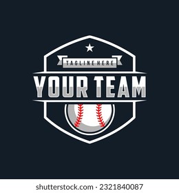 Modern professional baseball template logo design for baseball club