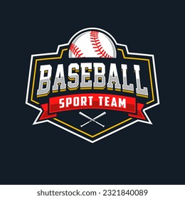 Modern professional baseball template logo design for baseball club