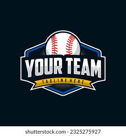 Modern professional baseball template logo design for baseball club