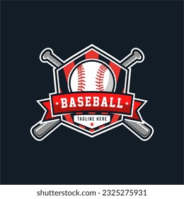 Modern professional baseball template logo design for baseball club