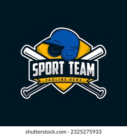 Modern professional baseball template logo design for baseball club