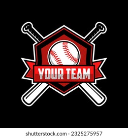 Modern professional baseball template logo design for baseball club