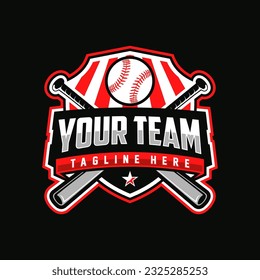 Modern professional baseball template logo design for baseball club