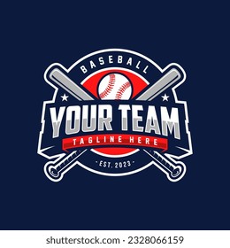 Modern professional baseball template logo design for baseball club