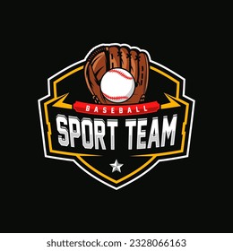 Modern professional baseball template logo design for baseball club