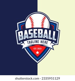 Modern professional baseball template logo design for baseball club