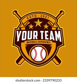 Modern professional baseball template logo design for baseball club