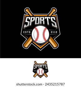 Modern professional baseball template logo design for baseball club