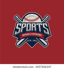 Modern professional baseball template logo design for baseball club