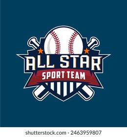 Modern professional baseball template logo design for baseball club