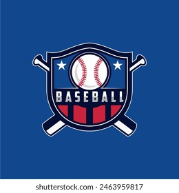 Modern professional baseball template logo design for baseball club