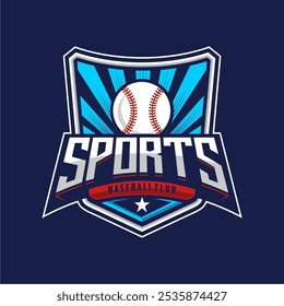 Modern professional baseball template logo design for baseball club