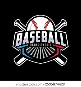 Diseño de logotipo de Plantilla de béisbol profesional moderno para club de béisbol