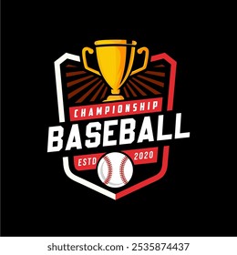 Modern professional baseball template logo design for baseball club