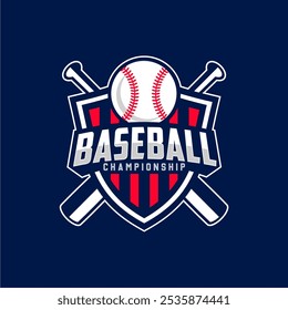 Modern professional baseball template logo design for baseball club