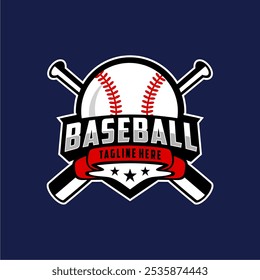 Modern professional baseball template logo design for baseball club