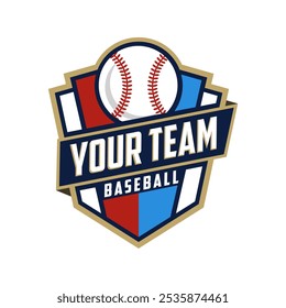 Modern professional baseball template logo design for baseball club