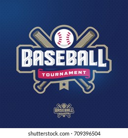Modern professional baseball template logo design for a sport events 