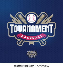 Modern professional baseball template logo design for a sport events 