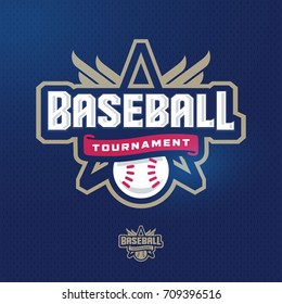 Modern professional baseball template logo design for a sport events 