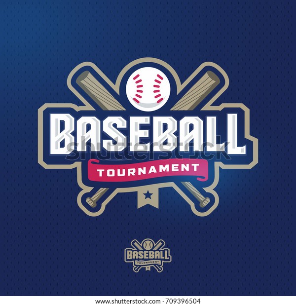 スポーツイベント用の現代のプロ野球のテンプレートロゴデザイン のベクター画像素材 ロイヤリティフリー