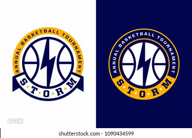 Modern professional basketball logo set for sport team