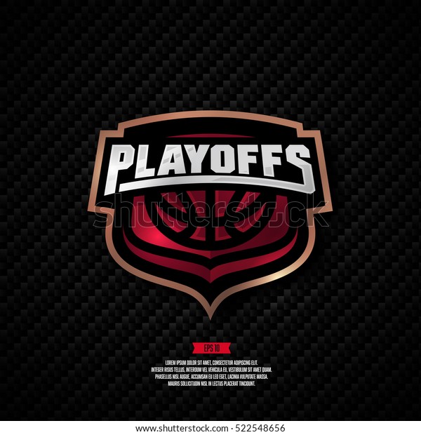 Modern
professional basketball playoffs logo
design.