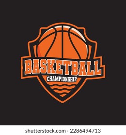 	
modern professional basketball team logo vector, emblem with editable text , sports logo design