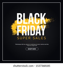 Modern and professional black friday banner template 