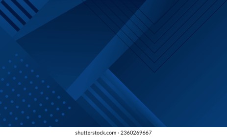 Modern professional blue vector abstract technology business background with lines and geometric shapes. Dark blue abstract background for business presentation, social media template, poster, and ads