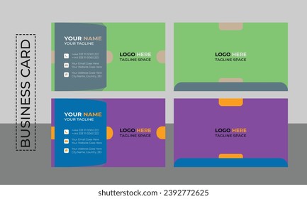 modern professional blue and white business card template design.