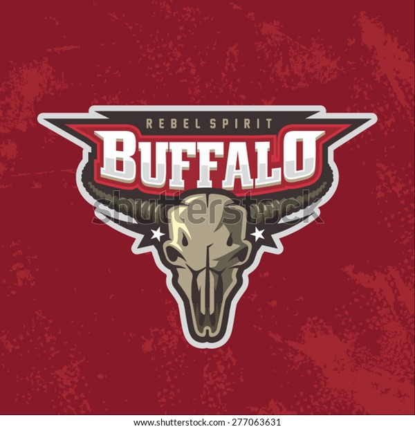 Modern Professional Buffalo Skull Logo Biker Stock Vector 277063631