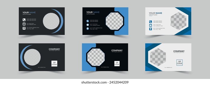 Modern professional business card bundle or visiting card design