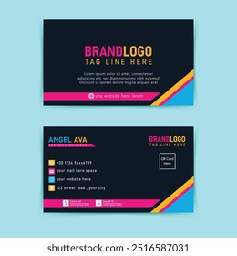 Modern Professional Business Card, Creative Business Card Design Template Vector