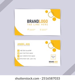 Modern Professional Business Card, Creative Business Card Design Template Vector