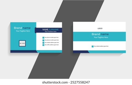 Modern professional business card, creative modern name card and business card. 