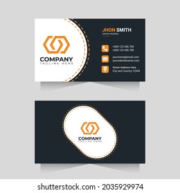 Modern professional business card design, elegant minimal business and visiting card design template