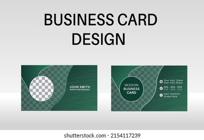 Modern professional business card design template