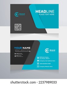 Modern professional business card design. Front or back side creative business card. corporate company business template.