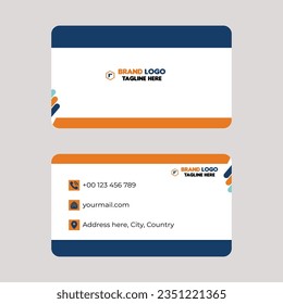 Modern professional business card design vector.