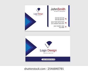 Modern and Professional Business Card Design Featuring Sophisticated Red and Blue Color Shades for a Bold and Elegant Corporate Identity