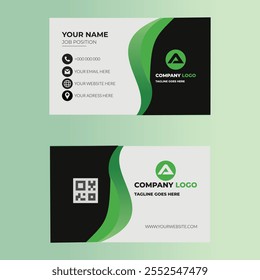 Modern professional business card design vector image