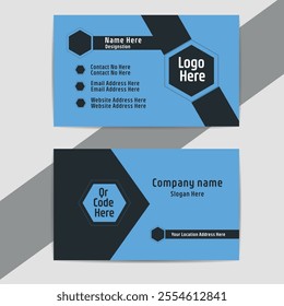 Modern professional business card design vector template