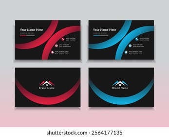 Modern and professional business card design template. Perfect for corporate branding, personal use, or promotional purposes. Fully editable and customizable.
