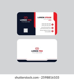 Modern professional business card design vector
