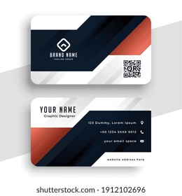 modern professional business card template in geometric shape style